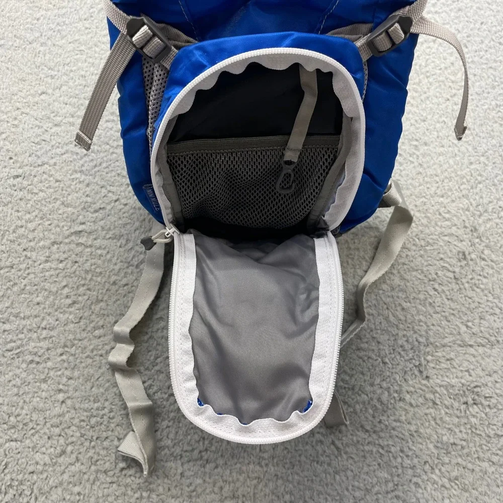 CamelBak Mini M.U.L.E. Kids Blue Grey Hydration Backpack Hiking Bag‎ No Bladder